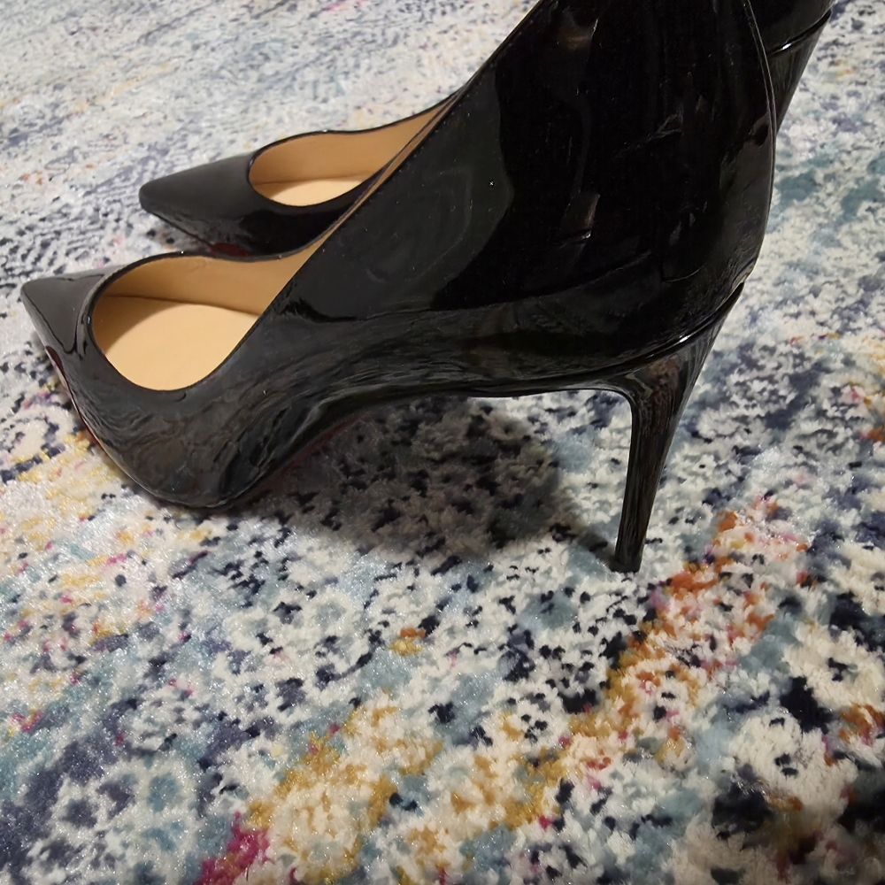 Elegant Black Patent Leather Heels